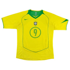 Ronaldo #9 Retro Brazil Home Jersey 2004