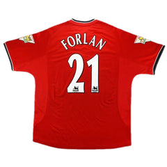 FORLAN #21 Retro Manchester United Home Jersey 2000/02
