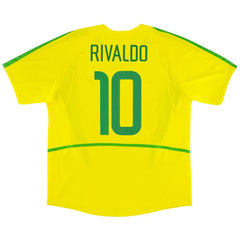 RIVALDO #10 Retro Brazil Home Jersey World Cup 2002