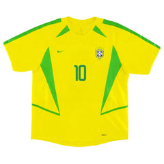 RIVALDO #10 Retro Brazil Home Jersey World Cup 2002