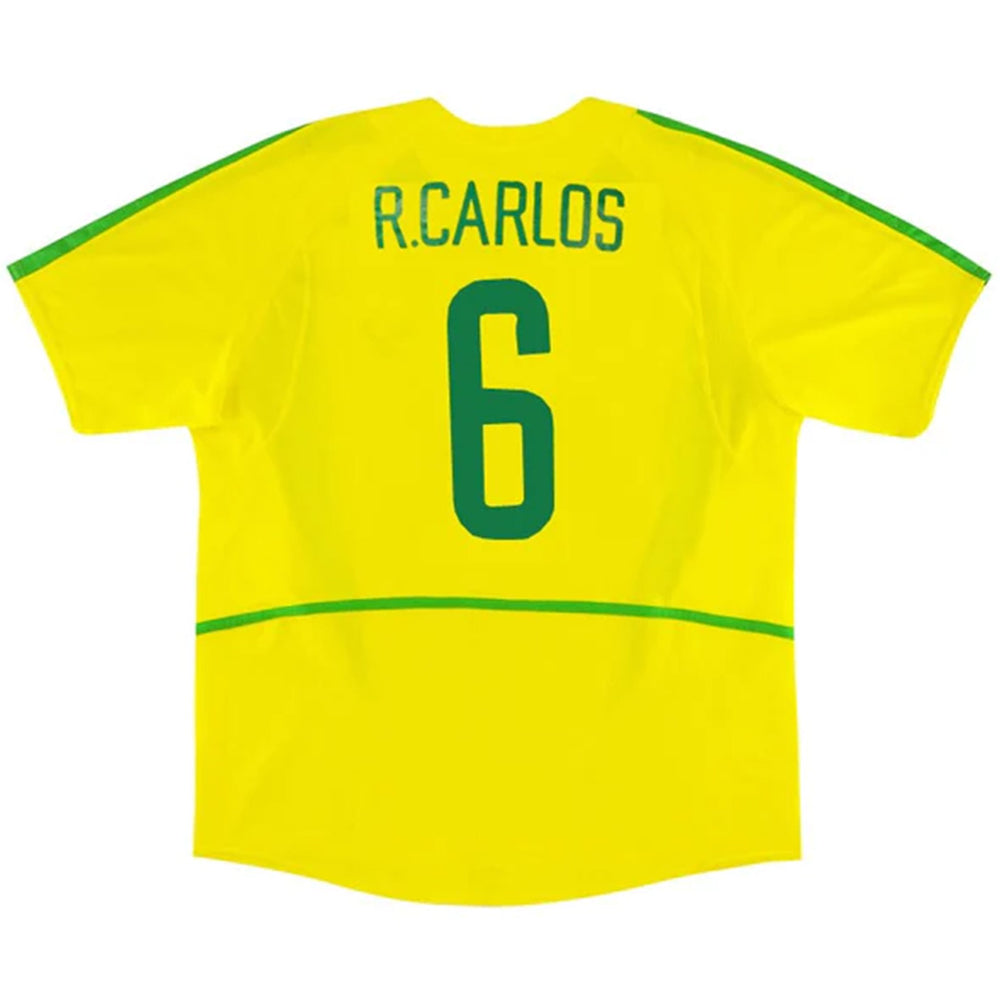 R.CARLOS #6 Retro Brazil Home Jersey World Cup 2002