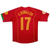 C.Ronaldo #17 Retro Portugal Home Jersey Euro 2004