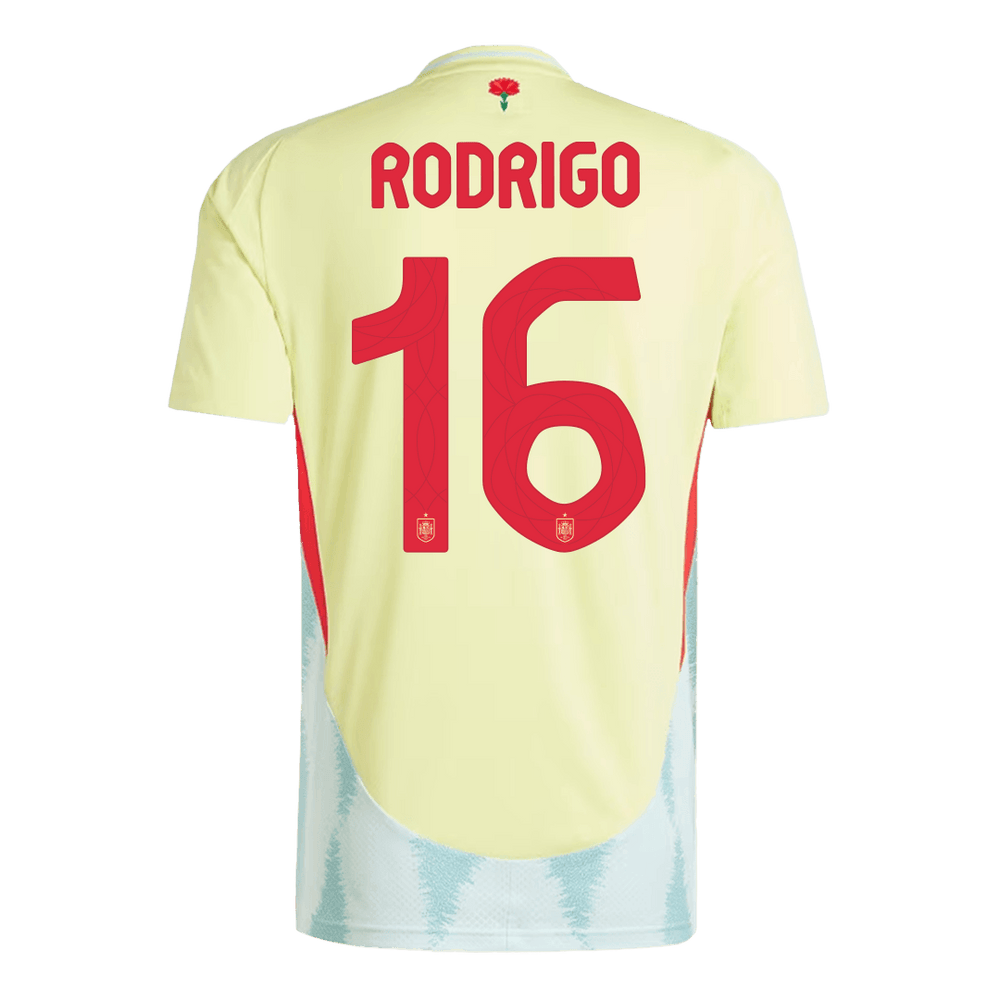 RODRIGO #16 Spain Away Jersey Euro