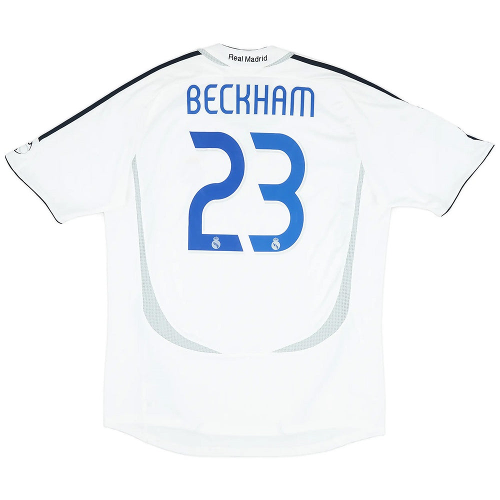 Beckham #23 Retro Real Madrid Home Jersey 2006/07