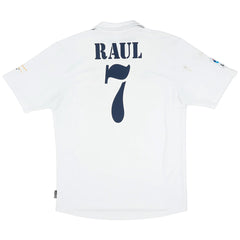 RAUL #7 Retro Real Madrid Centenary Home Jersey 2002/03