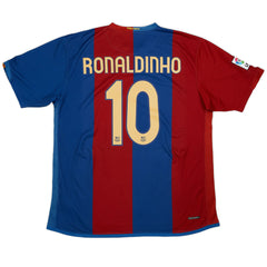 Ronaldinho #10 Retro Barcelona Home Jersey 2006/07