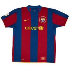 Ronaldinho #10 Retro Barcelona Home Jersey 50-Years Anniversary 2007/08