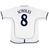 SCHOLES #8 Retro England Home Jersey World Cup 2002