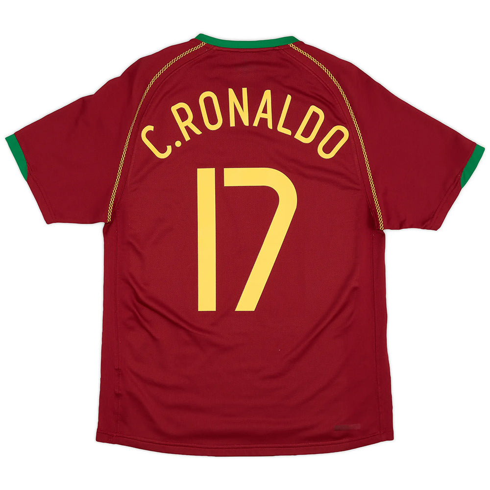 C.RONALDO #17 Retro Portugal Home Jersey World Cup 2006