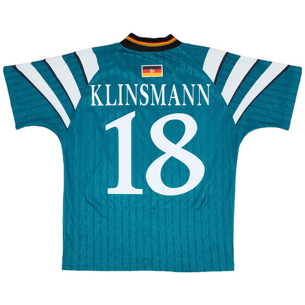 KLINSMANN #18 Retro Germany Away Jersey Euro Cup 1996