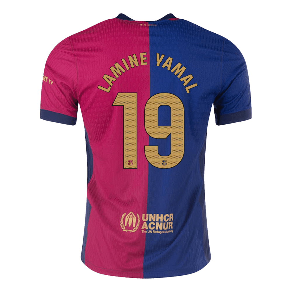 LAMINE YAMAL #19 Barcelona Home Jersey Player Version