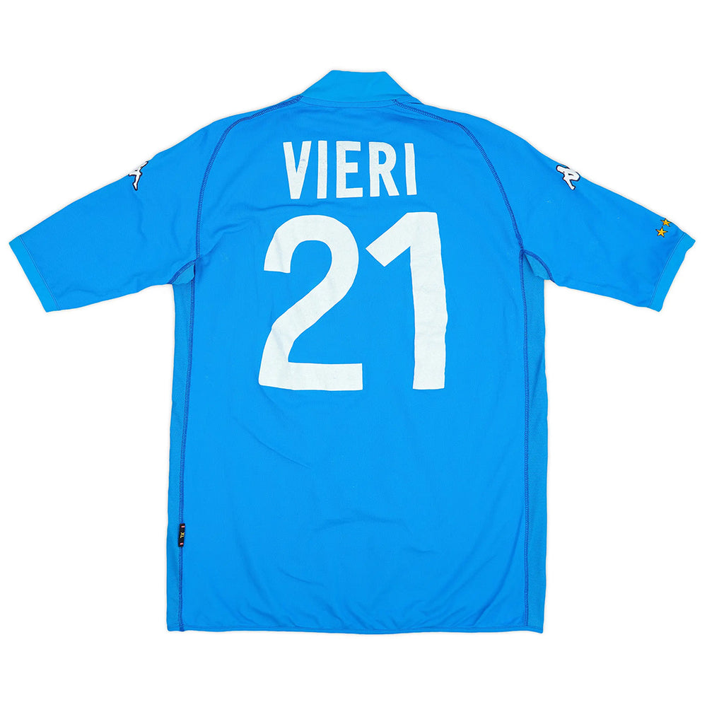 VIERI #21 Retro Italy Home Jersey World Cup 2002