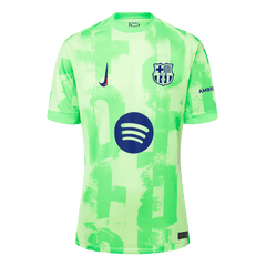 LAMINE YAMAL #19 Barcelona Spotify Logo Without Text Third Jersey - UCL Font
