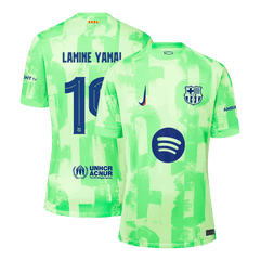 LAMINE YAMAL #19 Barcelona Spotify Logo Without Text Third Jersey - UCL Font