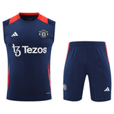 Manchester United Pre-Match Vest Kit(Jersey+Shorts)