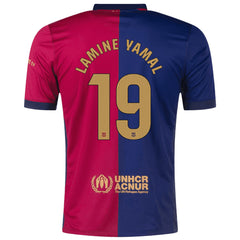 LAMINE YAMAL #19 Barcelona Home Spotify Logo Without Text Jersey