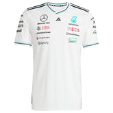 Mercedes AMG Petronas White Authentic Team Driver T-Shirt 2025