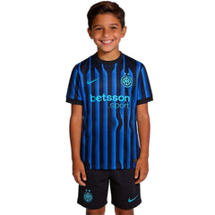 Kids Inter Milan Home Jersey Kit 2025/26