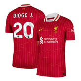 DIOGO J. #20 Liverpool Home Match Jersey Player Version