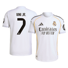VINI JR. #7 Real Madrid Home Match Jersey Player Version 2025/26