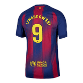 LEWANDOWSKI #9 Barcelona Home Match Jersey Player Version 2025/26