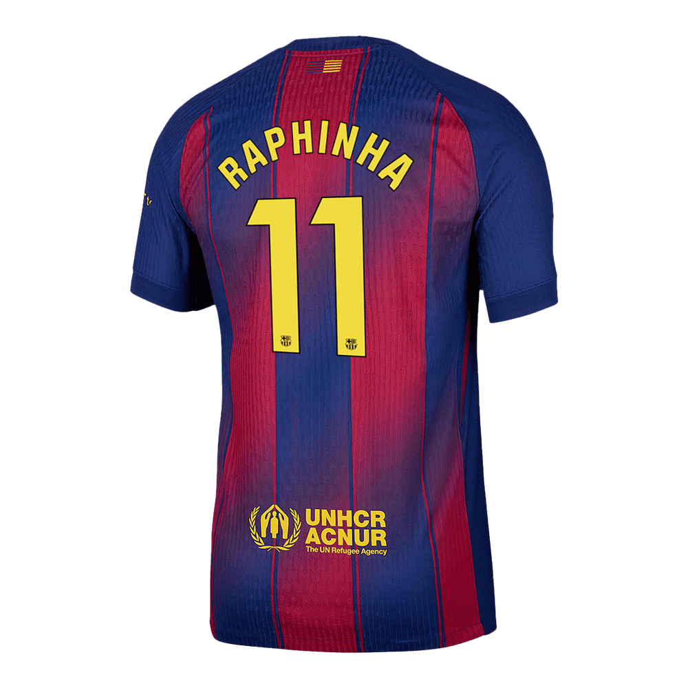 RAPHINHA #11 Barcelona Home Match Jersey Player Version 2025/26