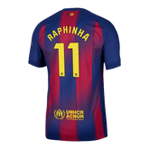 RAPHINHA #11 Barcelona Home Match Jersey Player Version 2025/26