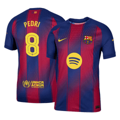 PEDRI #8 Barcelona Home Match Jersey Player Version 2025/26 - UCL