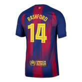 RASHFORD #14 Barcelona Home Match Jersey Player Version 2025/26 - UCL