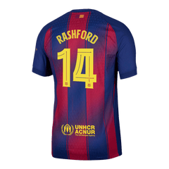 RASHFORD #14 Barcelona Home Match Jersey Player Version 2025/26 - UCL