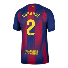 CUBARSÍ #2 Barcelona Home Match Jersey Player Version 2025/26