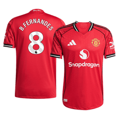 B.FERNANDES #8 Manchester United Home Match Jersey Player Version 2025/26