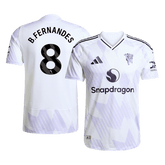 B.FERNANDES #8 Manchester United Away Match Jersey Player Version 2025/26