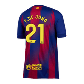 F.DE JONG #21 Barcelona Home Jersey 2025/26
