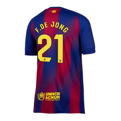 F.DE JONG #21 Barcelona Home Jersey 2025/26