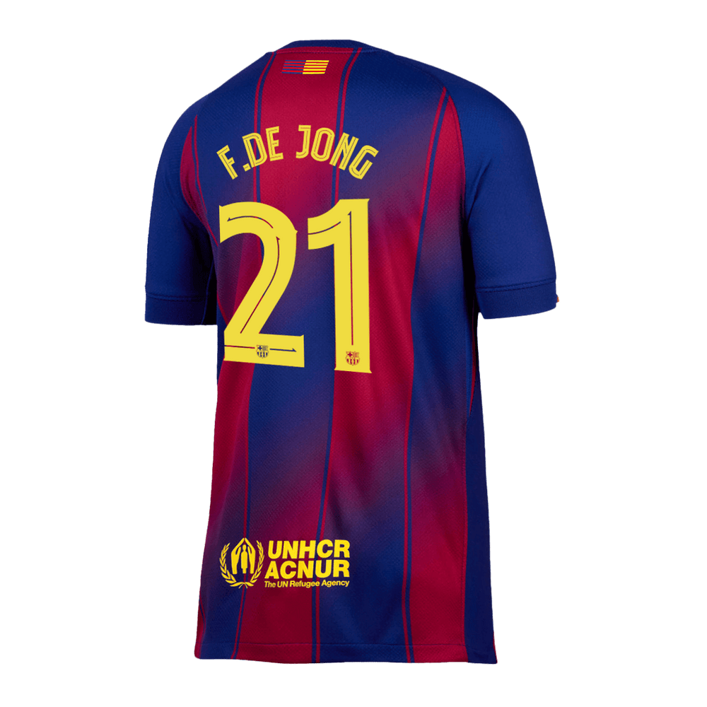 F.DE JONG #21 Barcelona Home Jersey 2025/26 - UCL