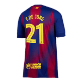 F.DE JONG #21 Barcelona Home Jersey 2025/26 - UCL