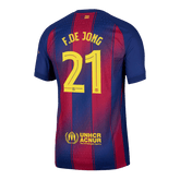 F.DE JONG #21 Barcelona Home Match Jersey Player Version 2025/26 - UCL