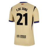 F.DE JONG #21 Barcelona Away Match Jersey Player Version 2025/26 - UCL