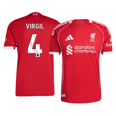 VIRGIL #4 Liverpool Home Match Jersey Player Version 2025/26