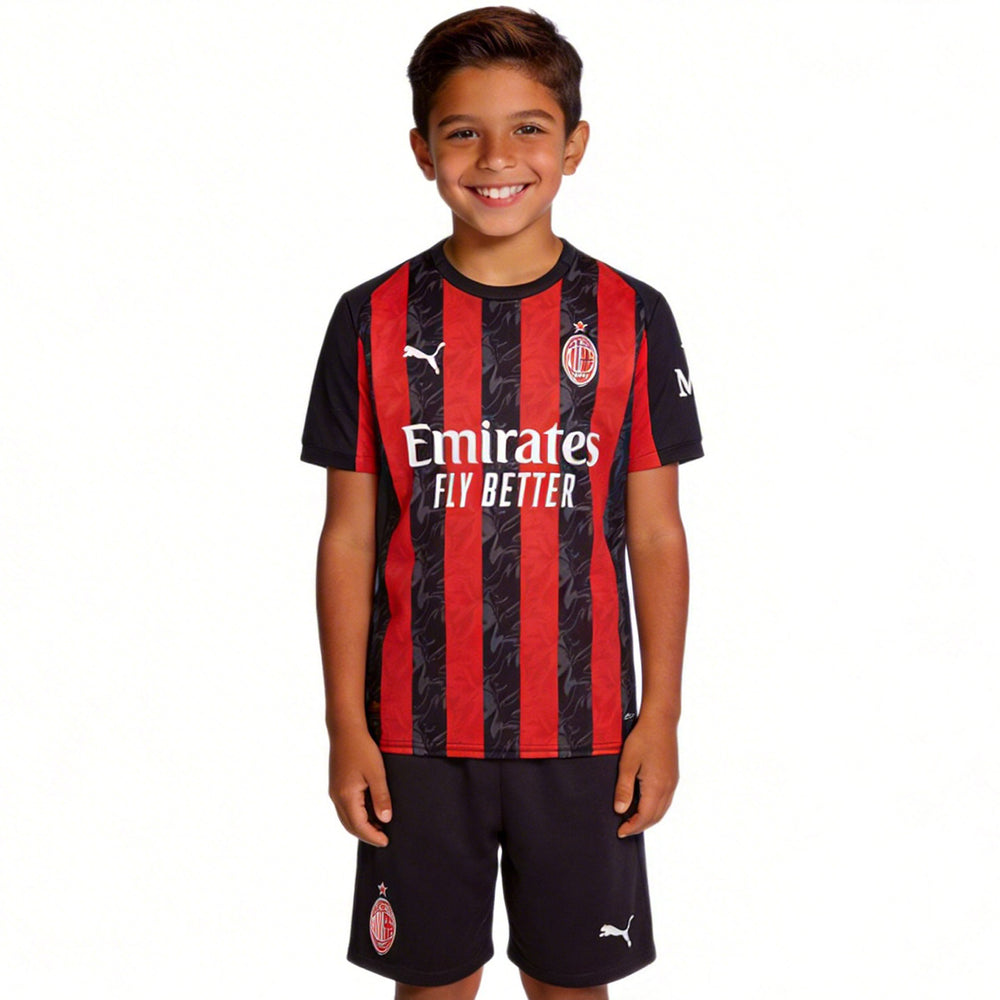 Kids AC Milan Home Jersey Kit 2025/26