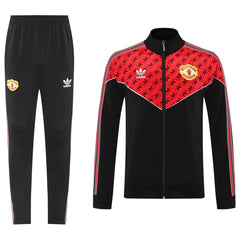 Manchester United Training Tracksuit Kit (Jacket+Pants) 05 Red&Black 2025/26