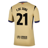 F.DE JONG #21 Barcelona Away Jersey 2025/26 - UCL