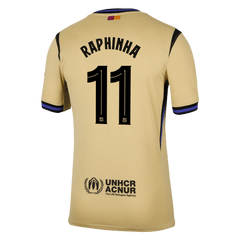 RAPHINHA #11 Barcelona Away Jersey 2025/26 - UCL