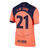 F.DE JONG #21 Barcelona Third Match Jersey Player Version 2025/26 - UCL