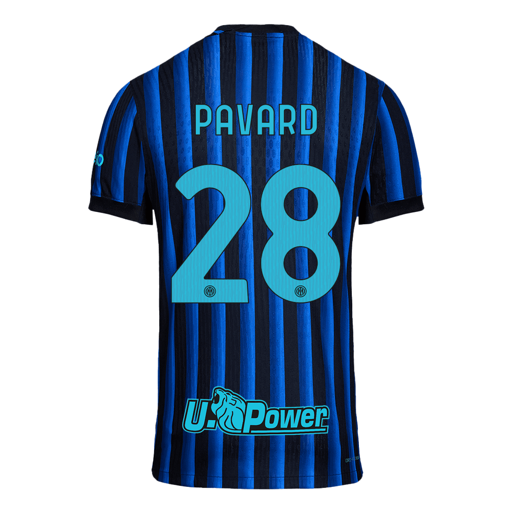PAVARD #28 Inter Milan Home Match Jersey Player Version 2025/26