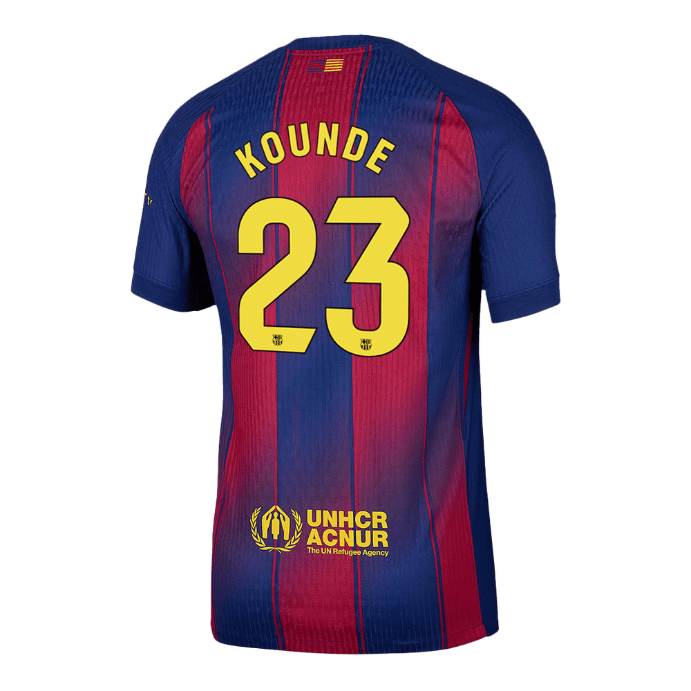KOUNDE #23 Barcelona Home Match Jersey Player Version 2025/26
