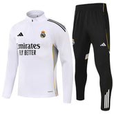 Real Madrid 1/4 Zipper Sweat Kit(Top+Pants) White 2025/26