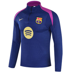 Kids Barcelona 1/4 Zipper Sweat Kit(Top+Pants) Navy 2025/26