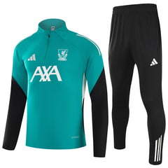 Kids Liverpool 1/4 Zipper Sweat Kit(Top+Pants) Green 2025/26